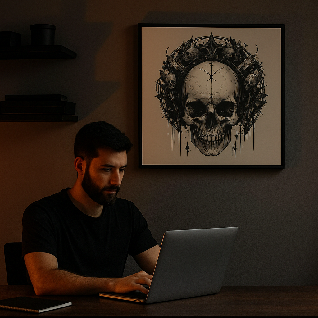 Crown of Thorns – Dark Elegance in Schwarz & Weiß