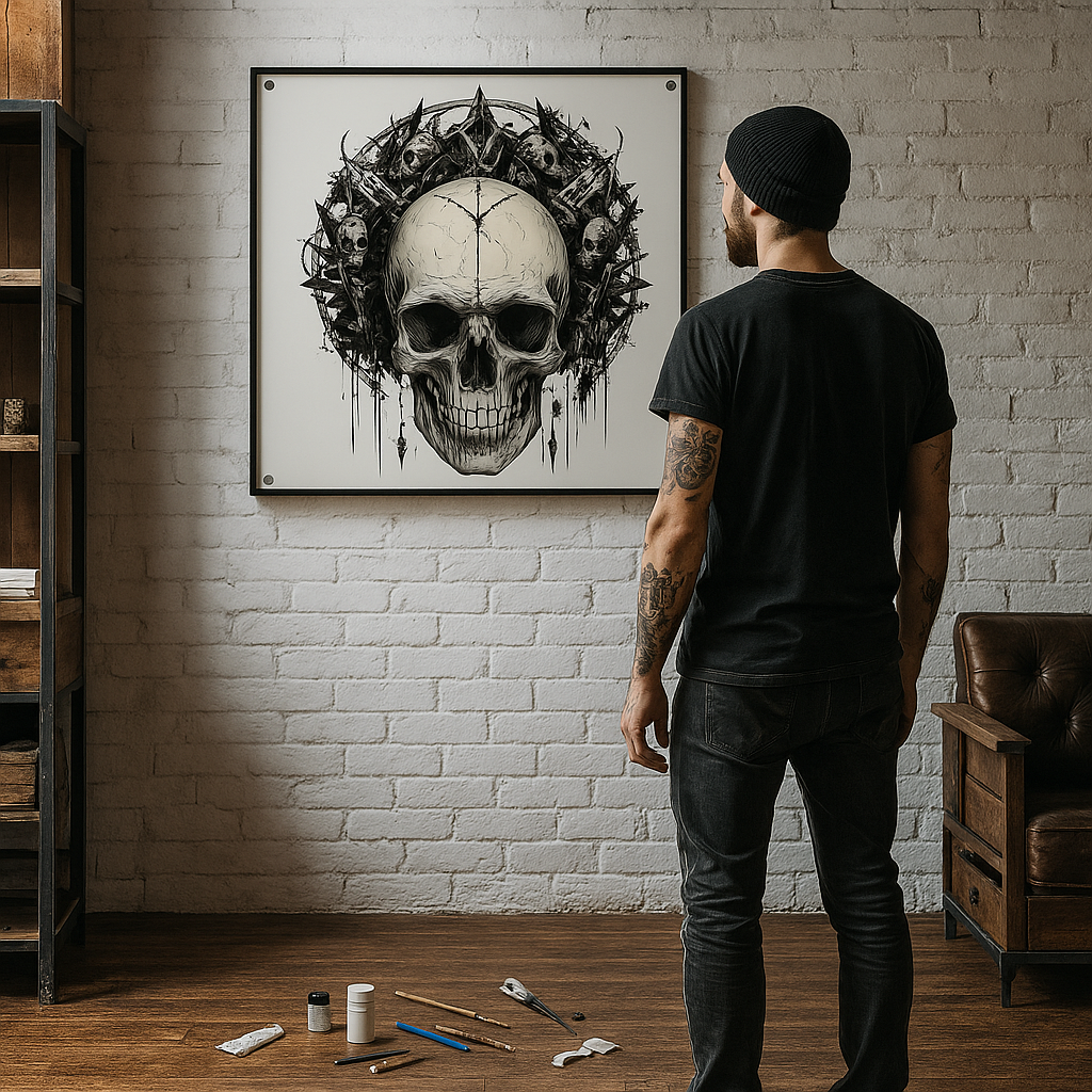 Crown of Thorns – Dark Elegance in Schwarz & Weiß