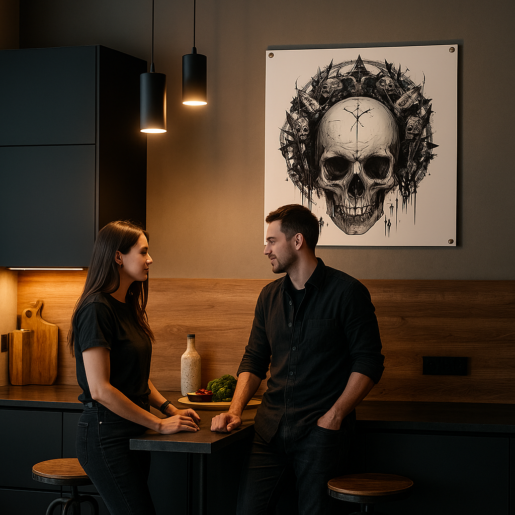 Crown of Thorns – Dark Elegance in Schwarz & Weiß