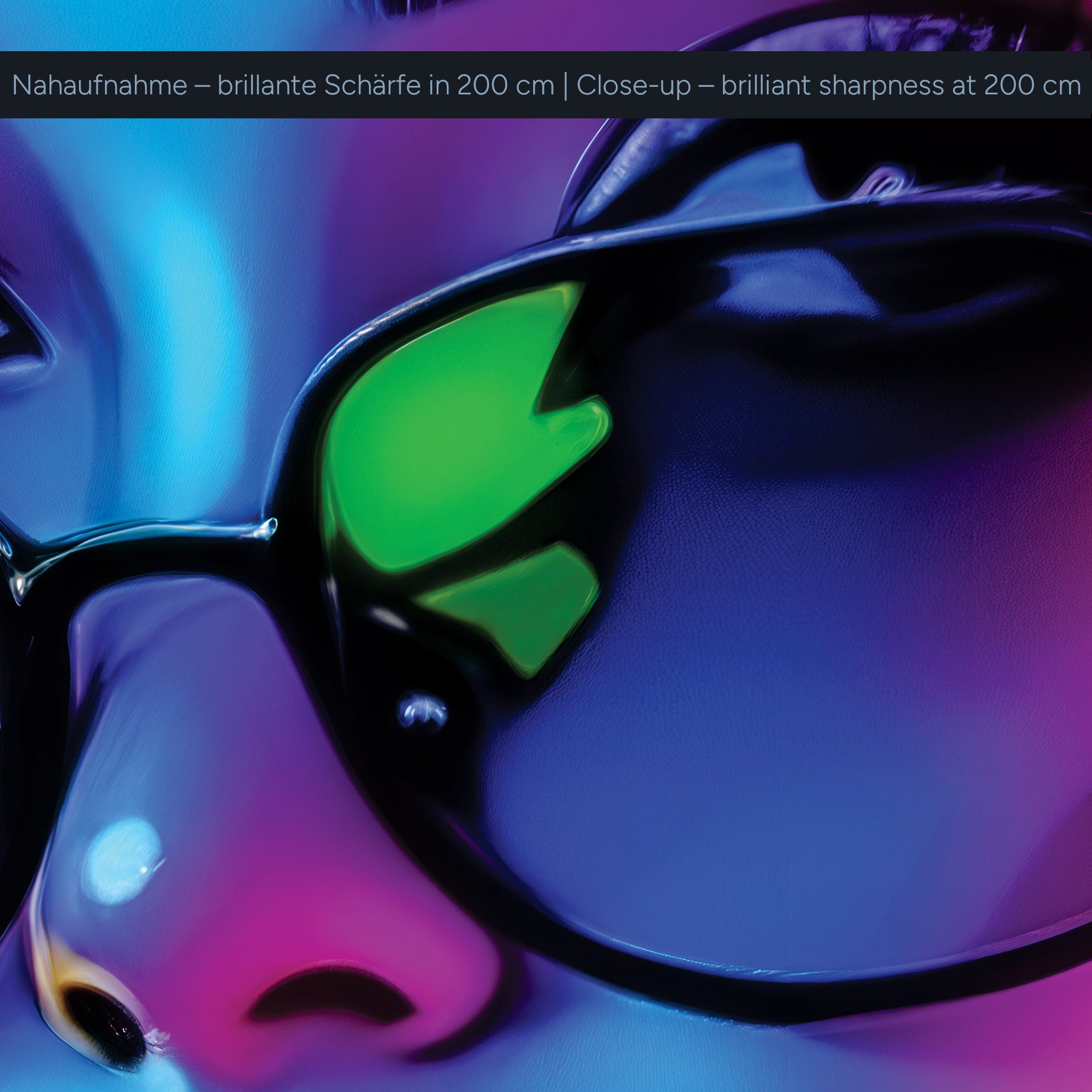 Neon Muse – Cyberpunk Girl im Neonlicht | Acrylglas Wandbild in leuchtenden Farben