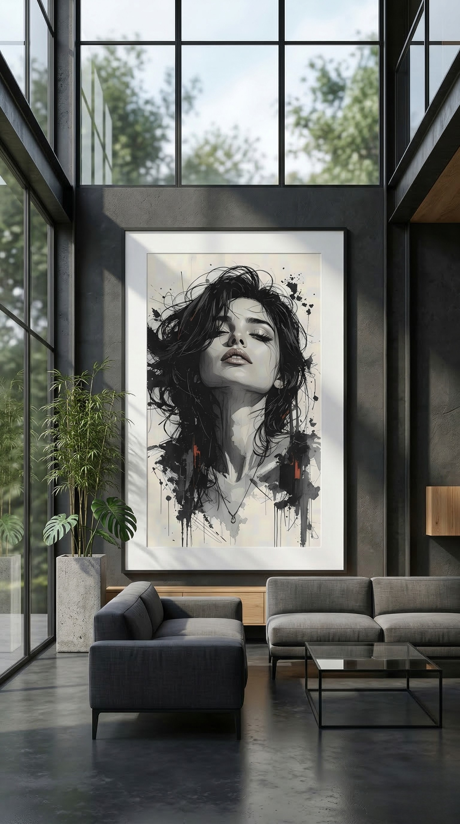 Stille Stärke – Ausdrucksstarkes Frauenporträt | Poster in Galerie-Qualität