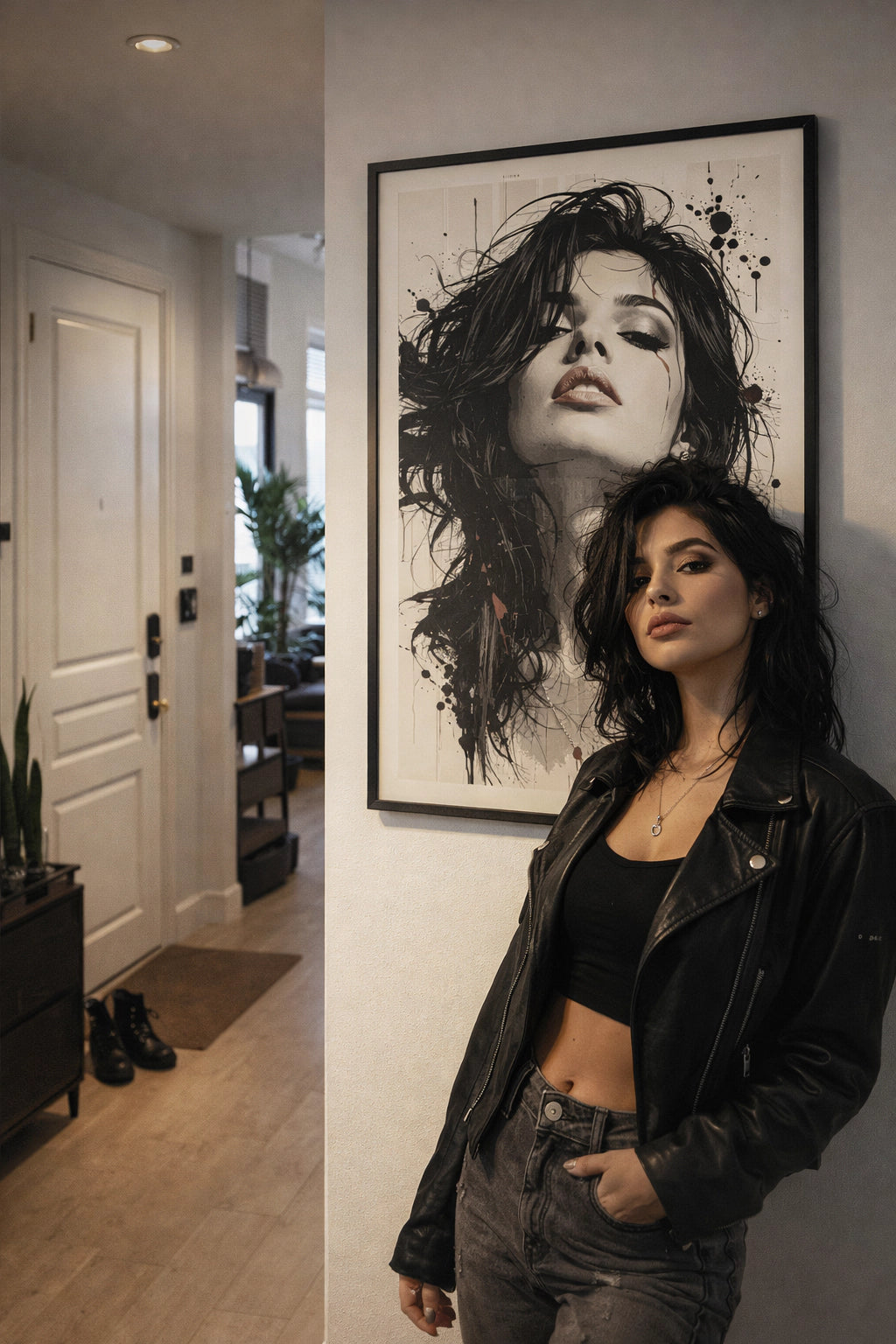 Stille Stärke – Ausdrucksstarkes Frauenporträt | Poster in Galerie-Qualität