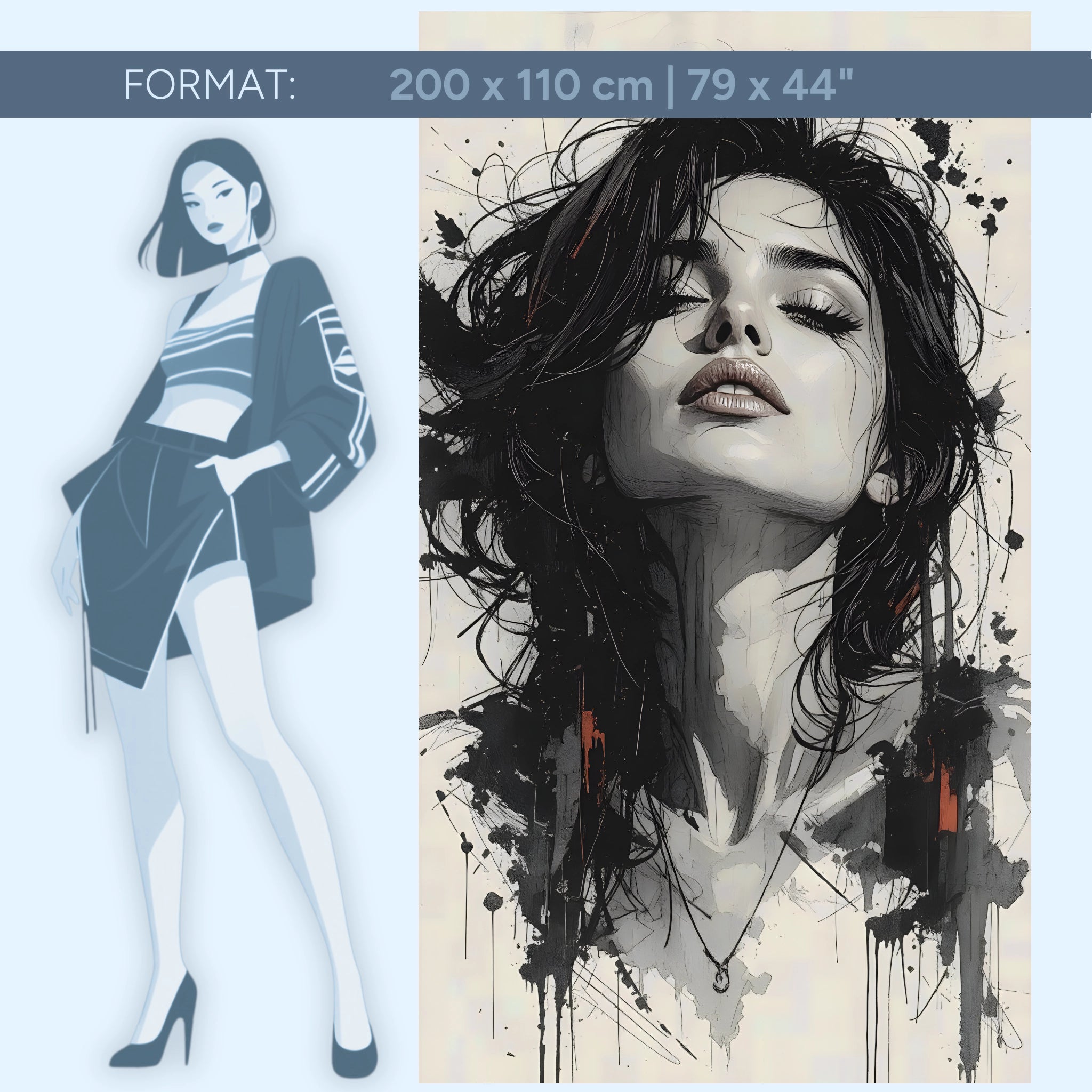 Stille Stärke – Ausdrucksstarkes Frauenporträt | Acrylglas Wandbild von ZenSaku Studio