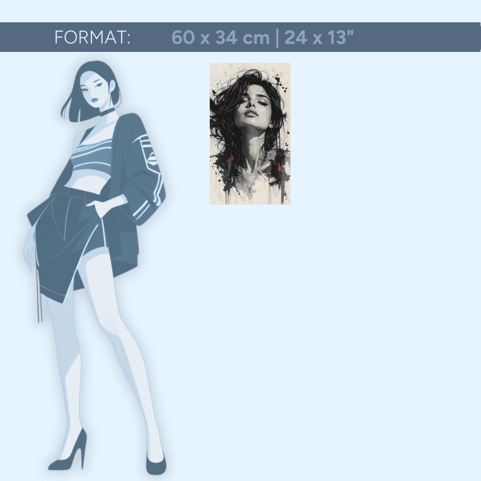 Stille Stärke – Ausdrucksstarkes Frauenporträt | Acrylglas Wandbild von ZenSaku Studio