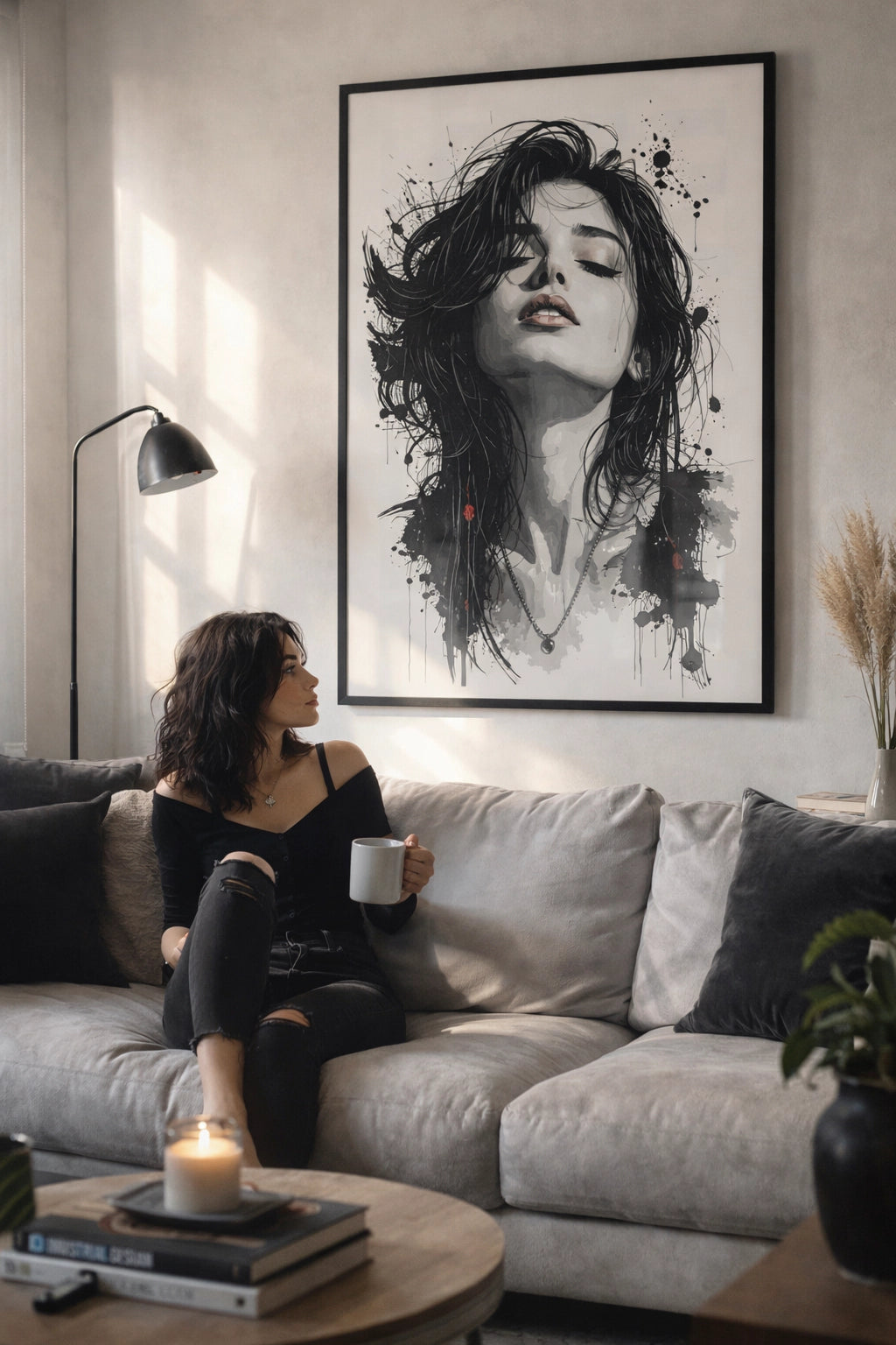 Stille Stärke – Ausdrucksstarkes Frauenporträt | Poster in Galerie-Qualität