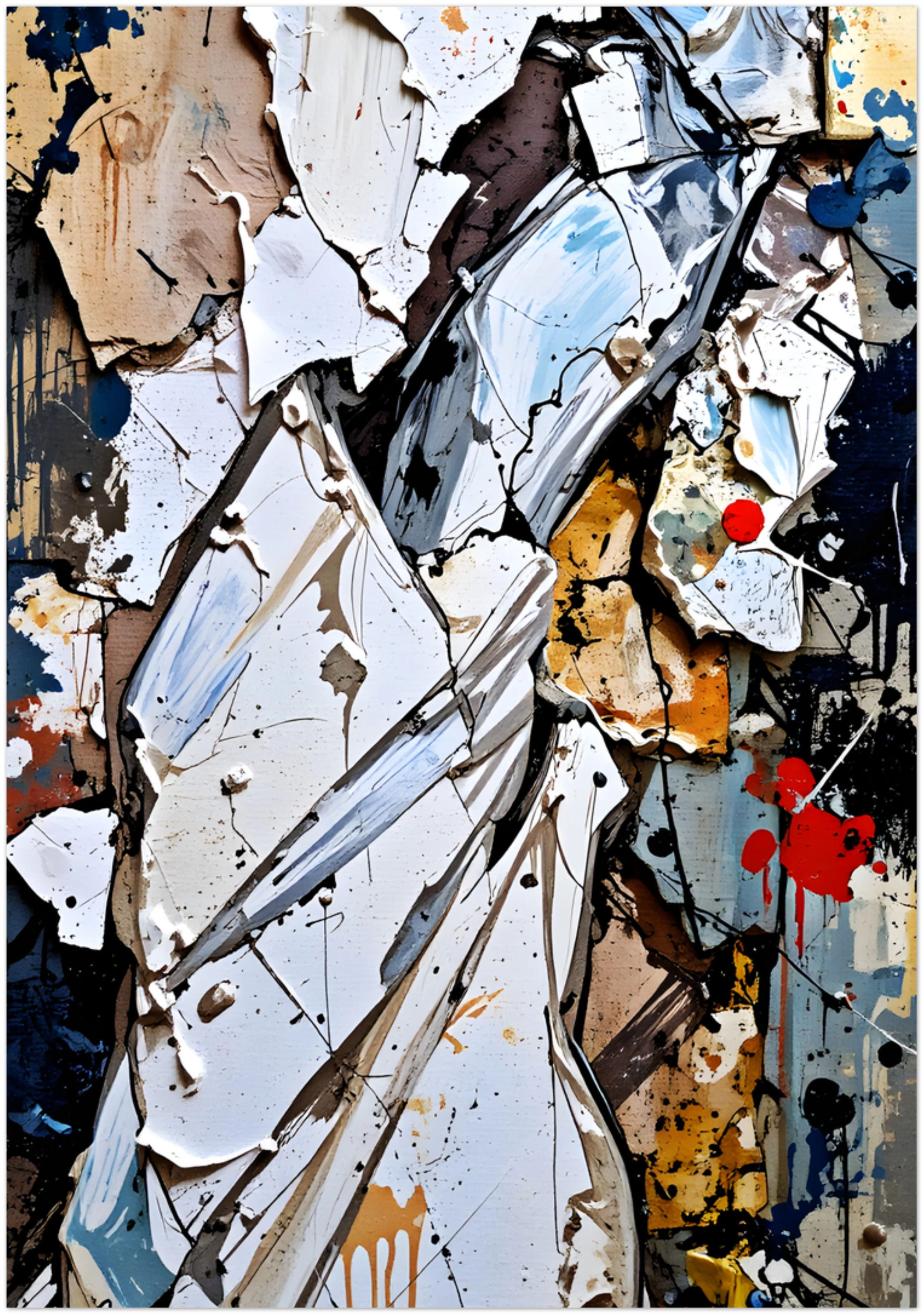 Fragmented Grace - Wandkunst in verschiedenen Materialien von 40 bis 100 cm
