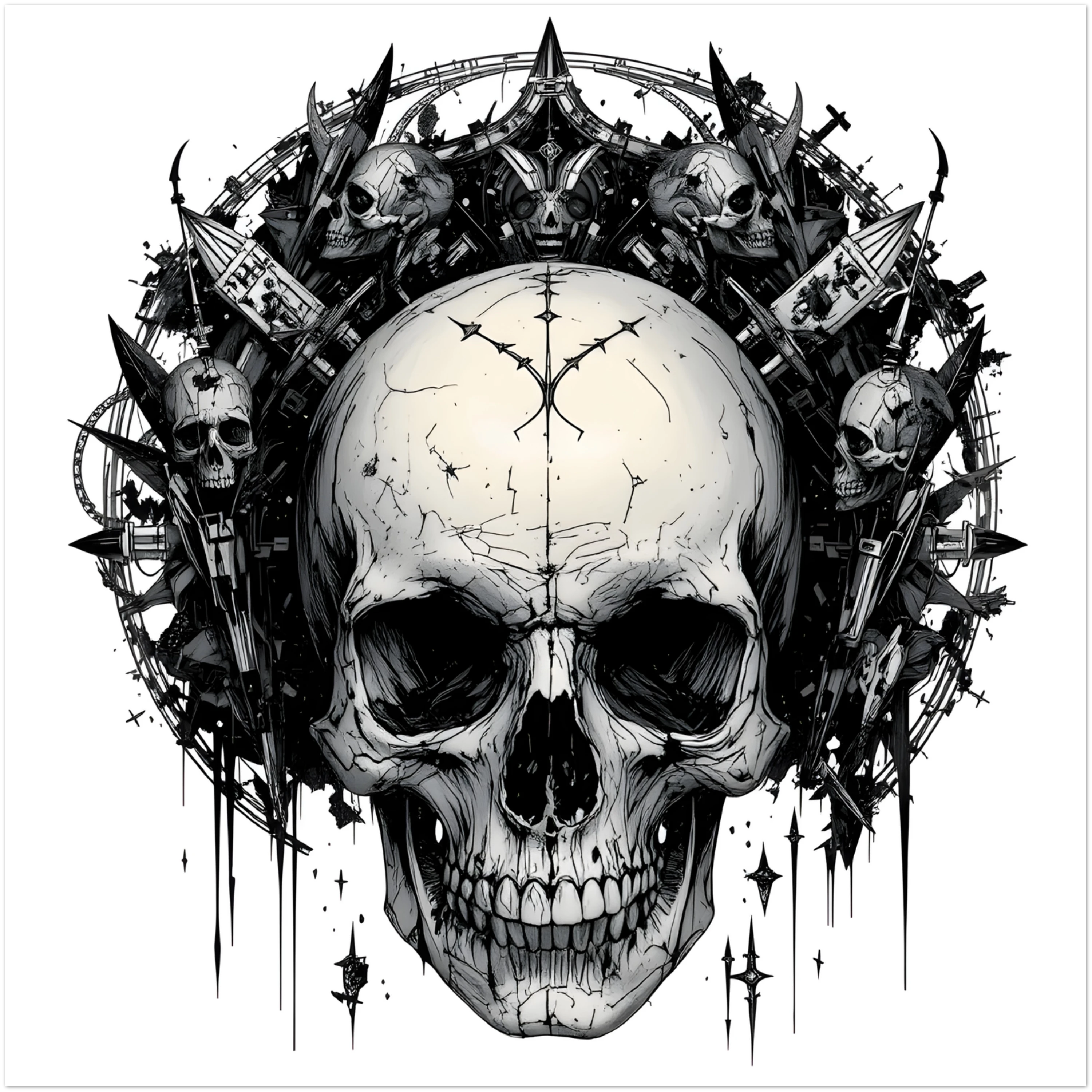 Crown of Thorns – Dark Elegance in Schwarz & Weiß