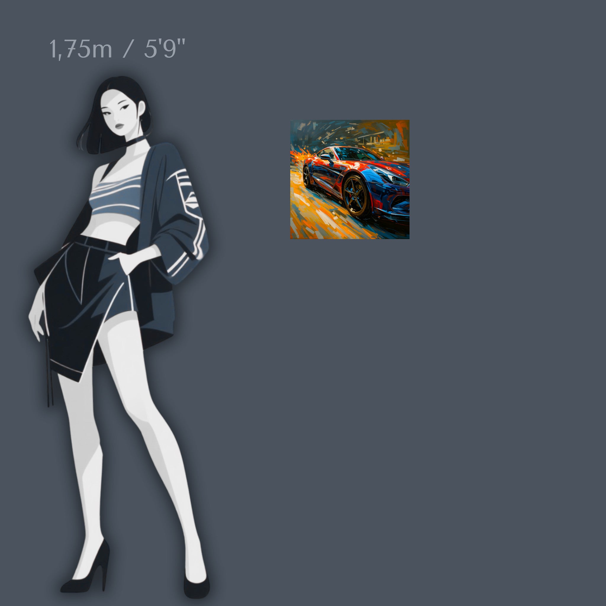 Vitesse en mouvement - Art mural sur verre acrylique de 40 à 140 cm