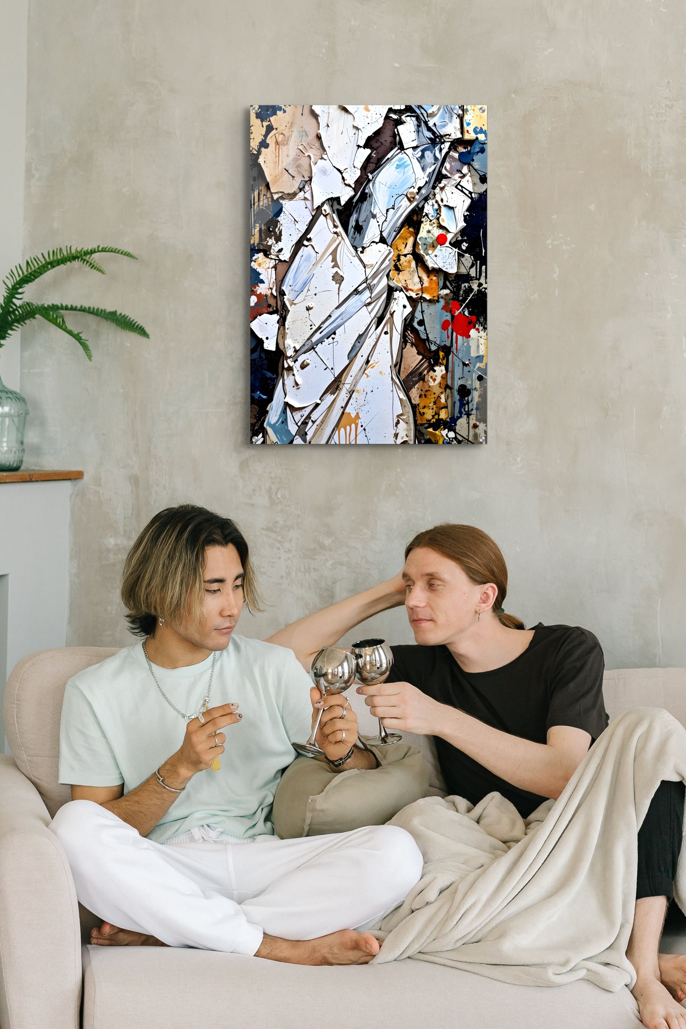 Fragmented Grace - Wandkunst in verschiedenen Materialien von 40 bis 100 cm