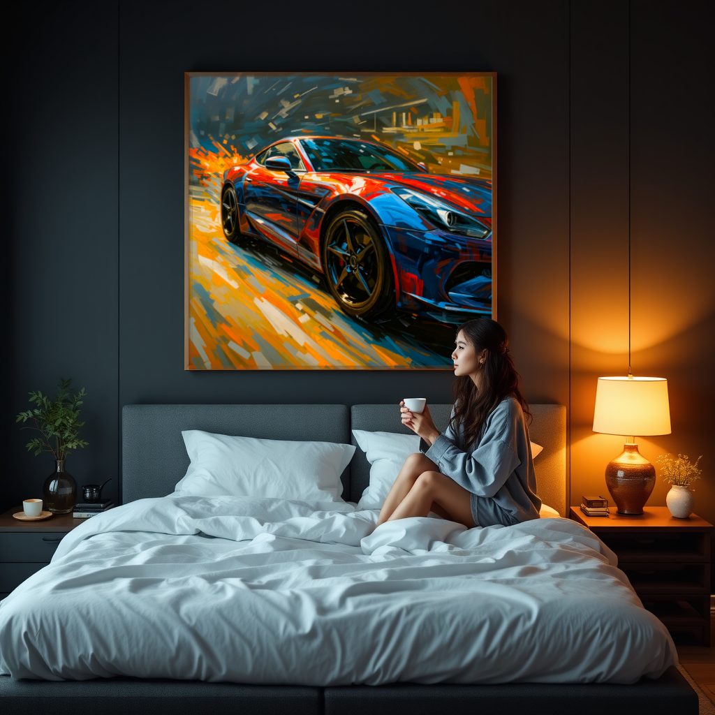 Vitesse en mouvement - Art mural sur verre acrylique de 40 à 140 cm