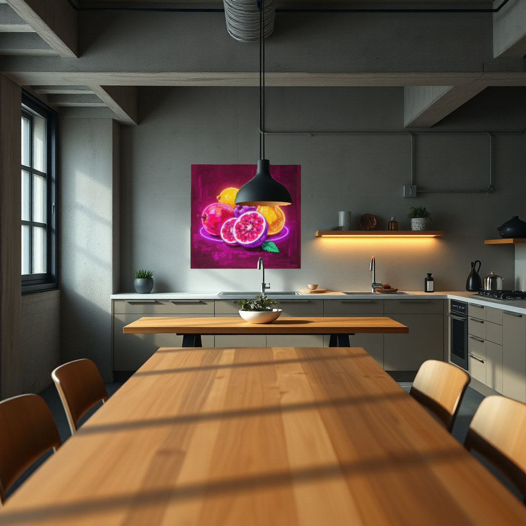 Neon Fruits - Wall art on acrylic glass from 40 to 140 cm