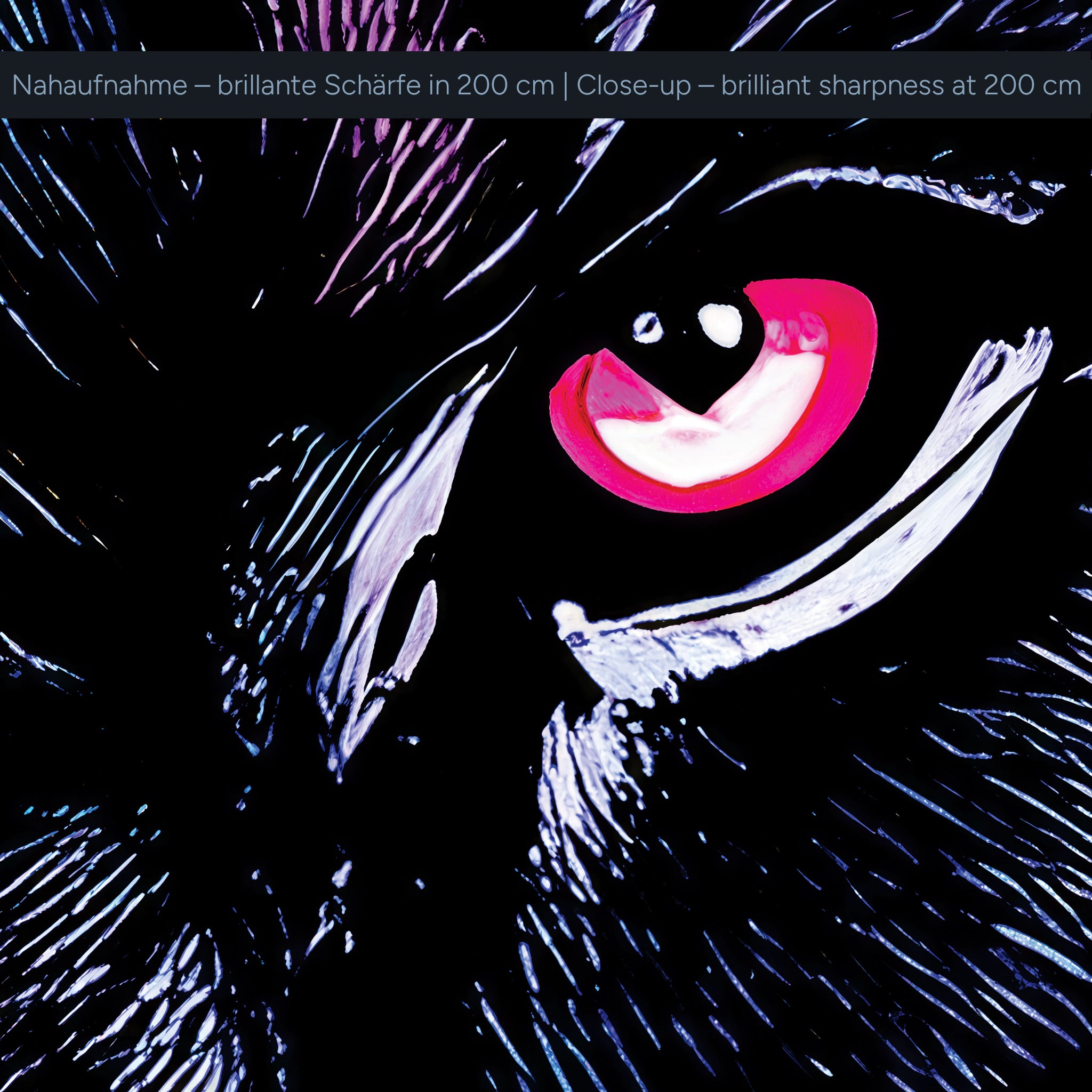 Leuchtender Neonlöwe – Acrylglas Wandbild „König der Nacht“ für modernes Urban Interior