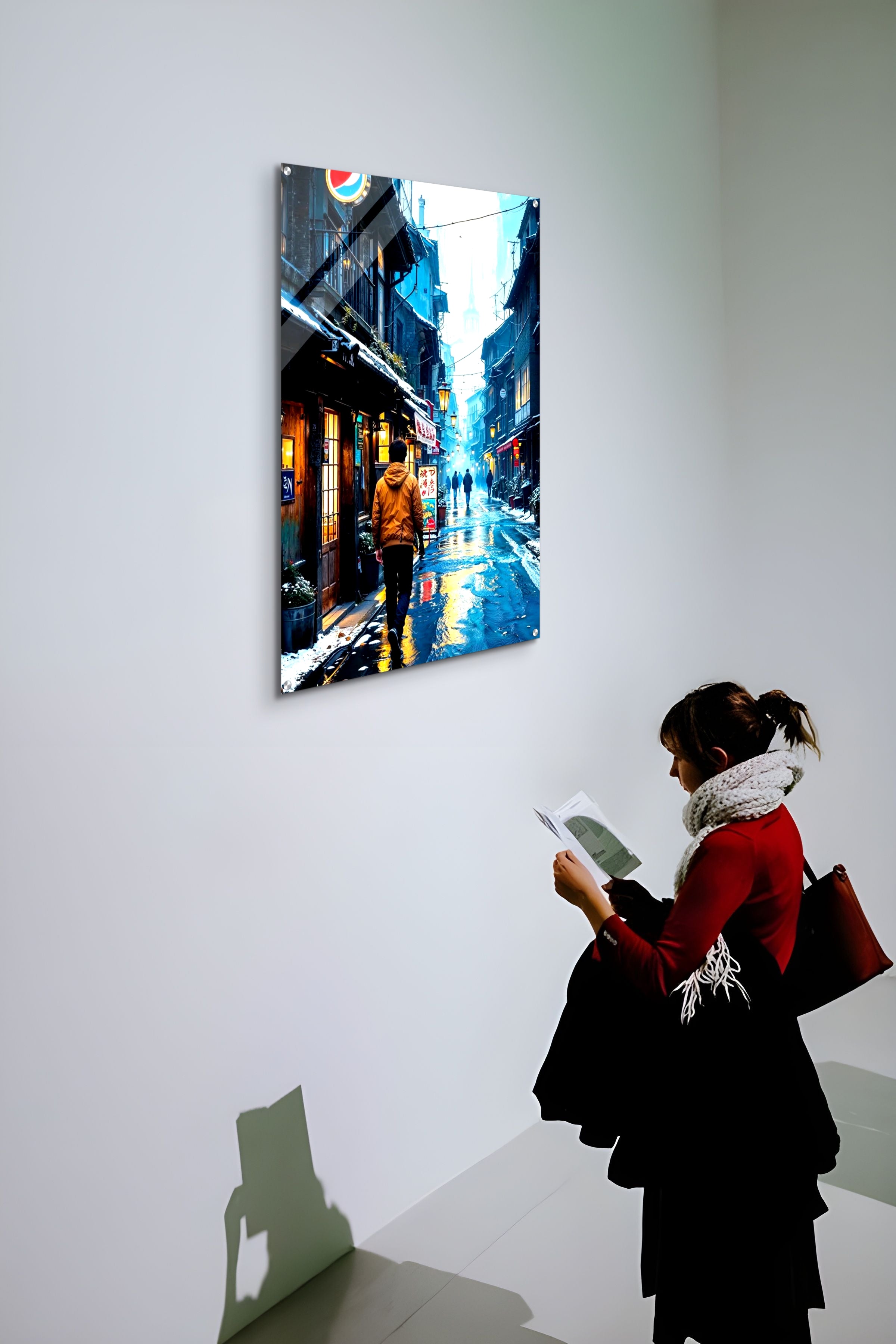 Neon Silence, Ein Abend in Kyoto - Wandkunst in verschiedenen Materialien von 40 bis 100 cm