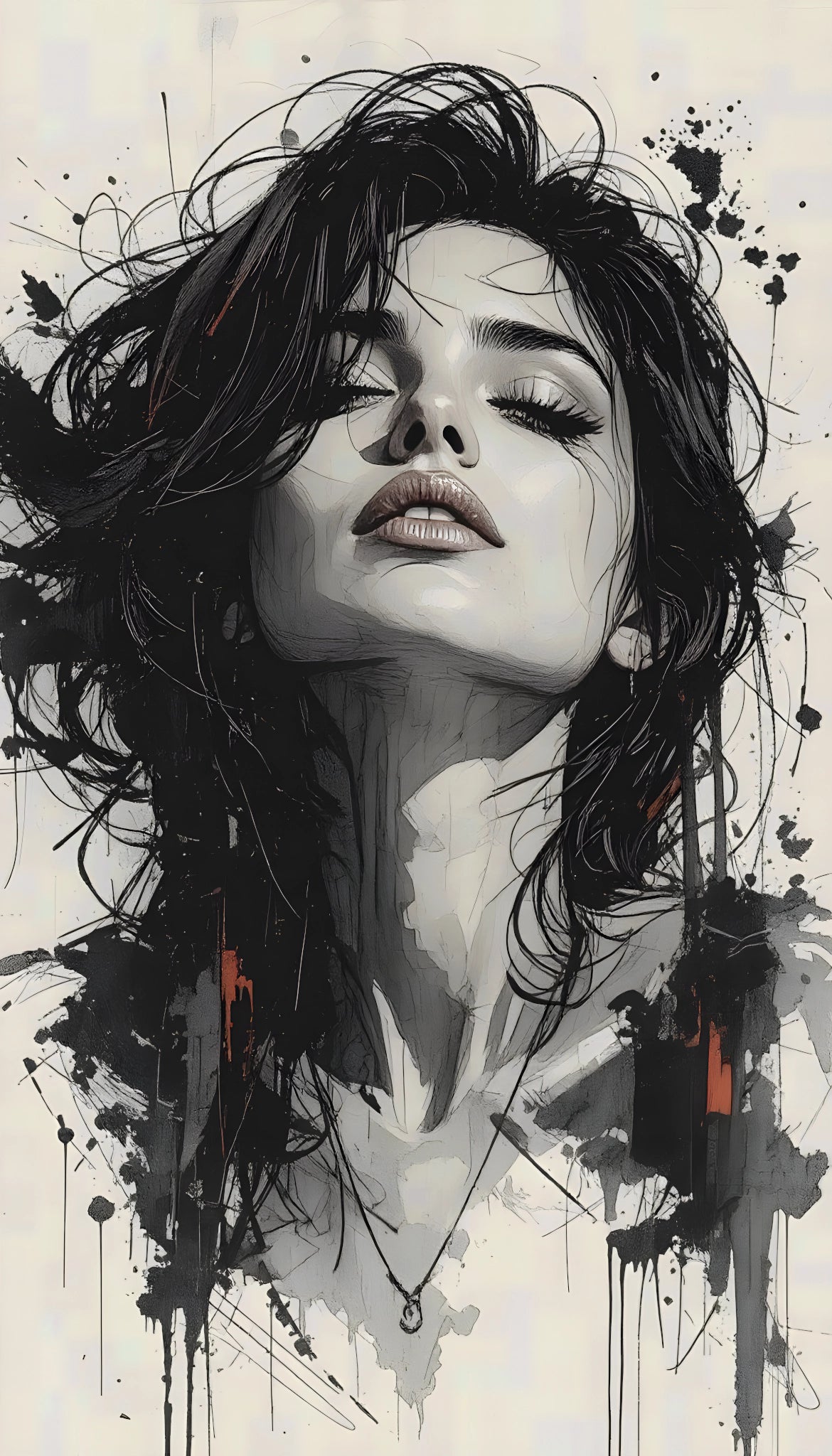 Stille Stärke – Ausdrucksstarkes Frauenporträt | Acrylglas Wandbild von ZenSaku Studio